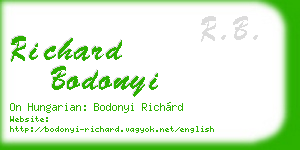 richard bodonyi business card